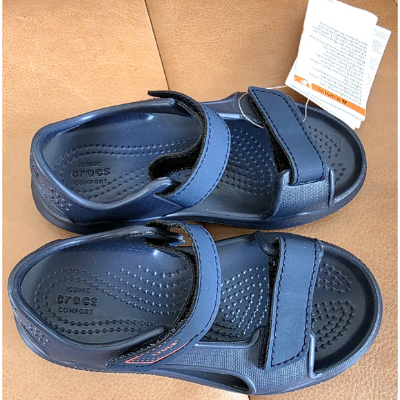 Crocs Swiftwater Expedition Sandals Kid's Size c10 Navy/Navy NEW WITH TAGS - Picture 3 of 8